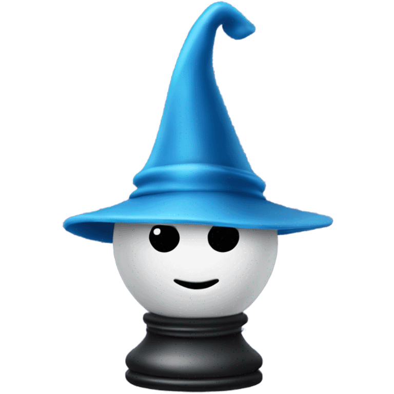 a cocky chess pawn with a wizard hat emoji