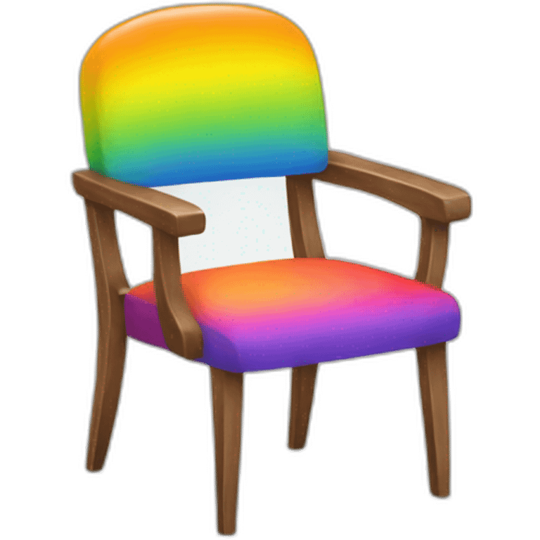 rainbow-chair emoji