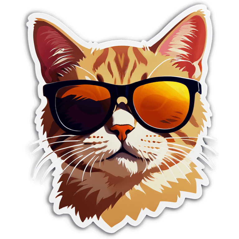 Cat with sunglasses emoji