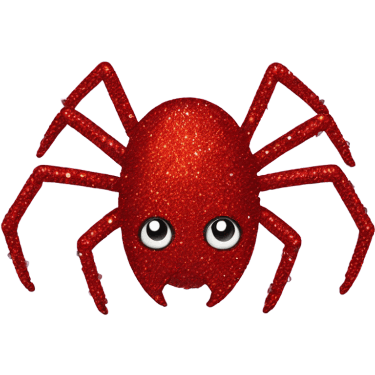 red leather glitter studded spider emoji