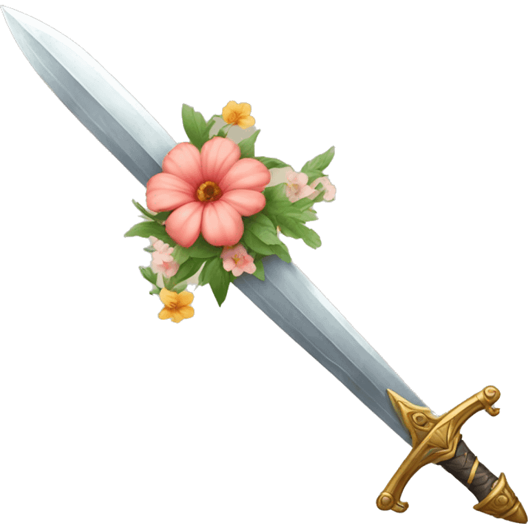 sword with florals emoji