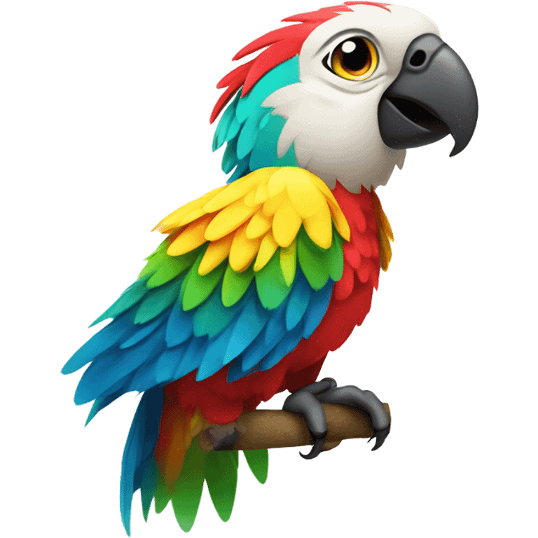 Parrot smoking weed emoji