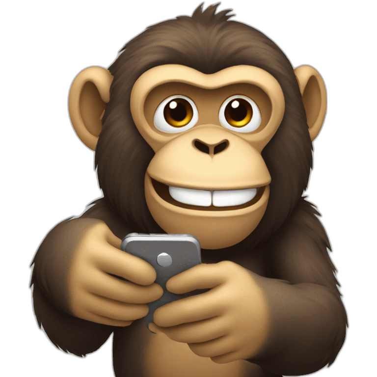 big monkey holding phone emoji