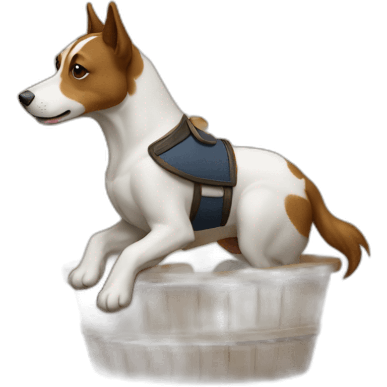 Chien sur cheval  emoji