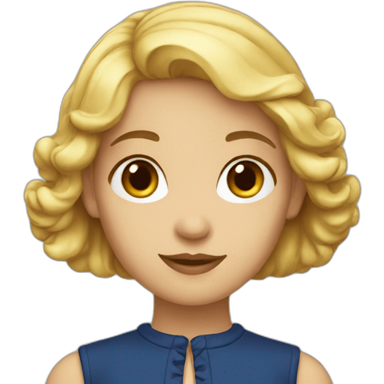 a French girl emoji