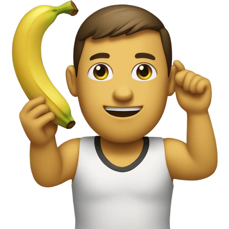 CREATE me bober emoji and banana on left hand emoji