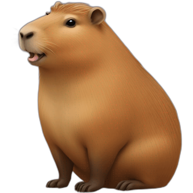 two capybara on a capybara emoji