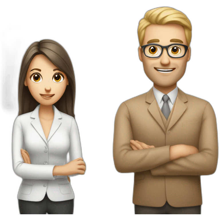 teacher vs tutor two people with white skin woman and man emoji