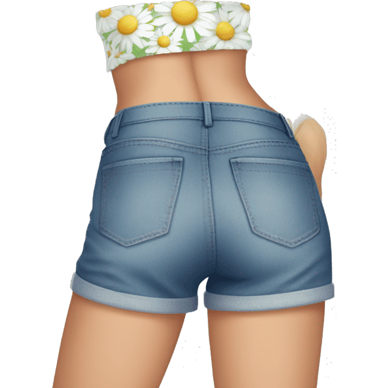 blond girl wearing Daisy Duke shorts emoji