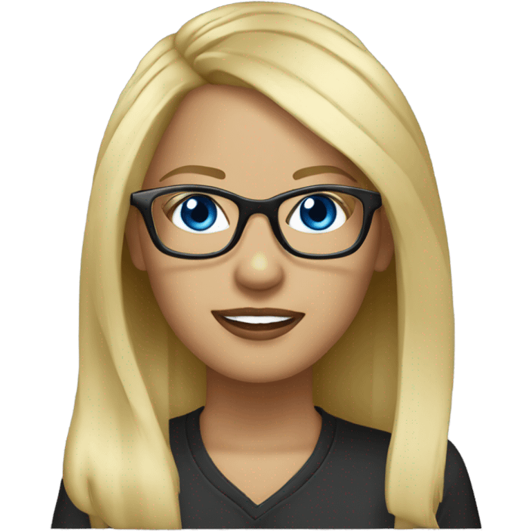 RealFemale dj blue eyes blonde hair wearing glasses  emoji