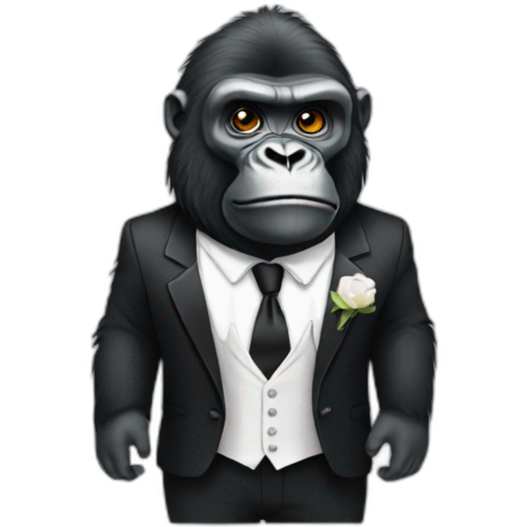 GORILLA white tie emoji