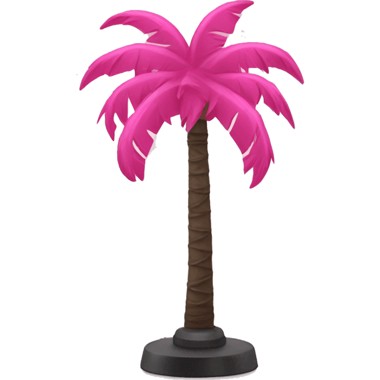 Pink palm tree lamp emoji