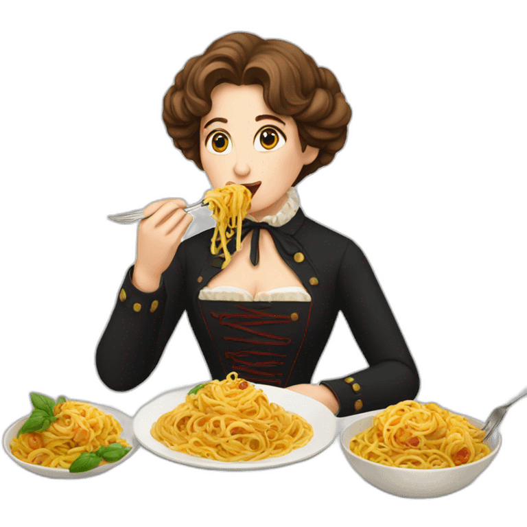 anna karenina eating pasta emoji