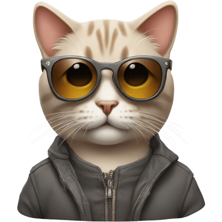 Cat with sunglasses emoji