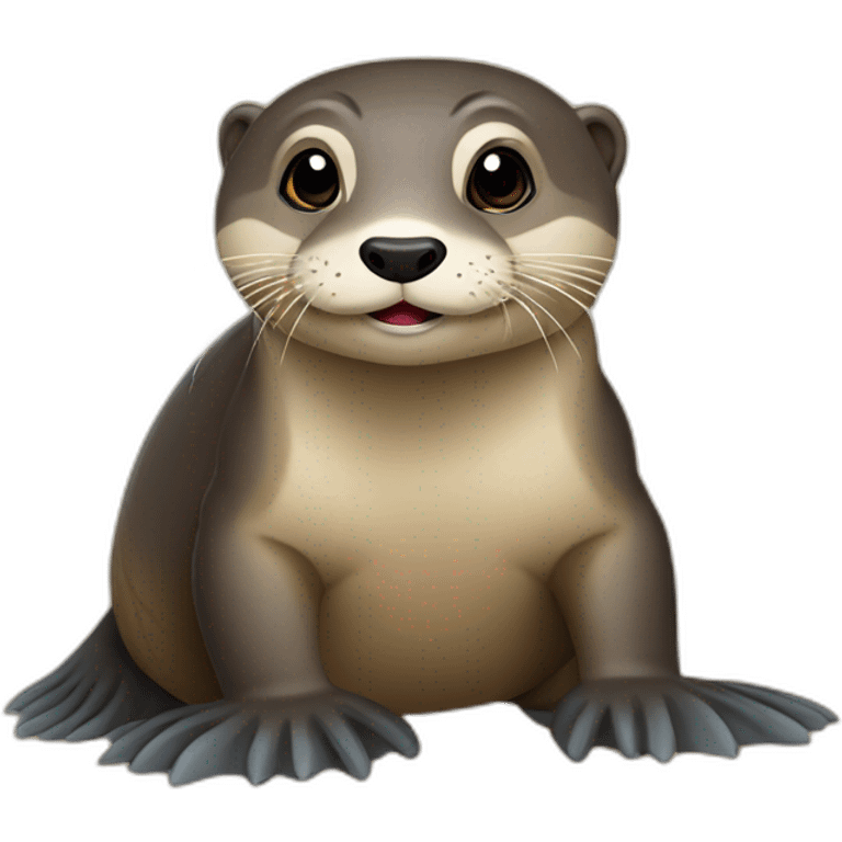 Loutre sur tortue emoji