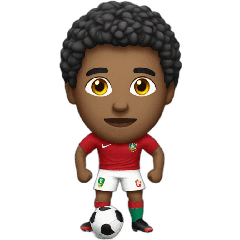 portugal white football player with red shirt emoji