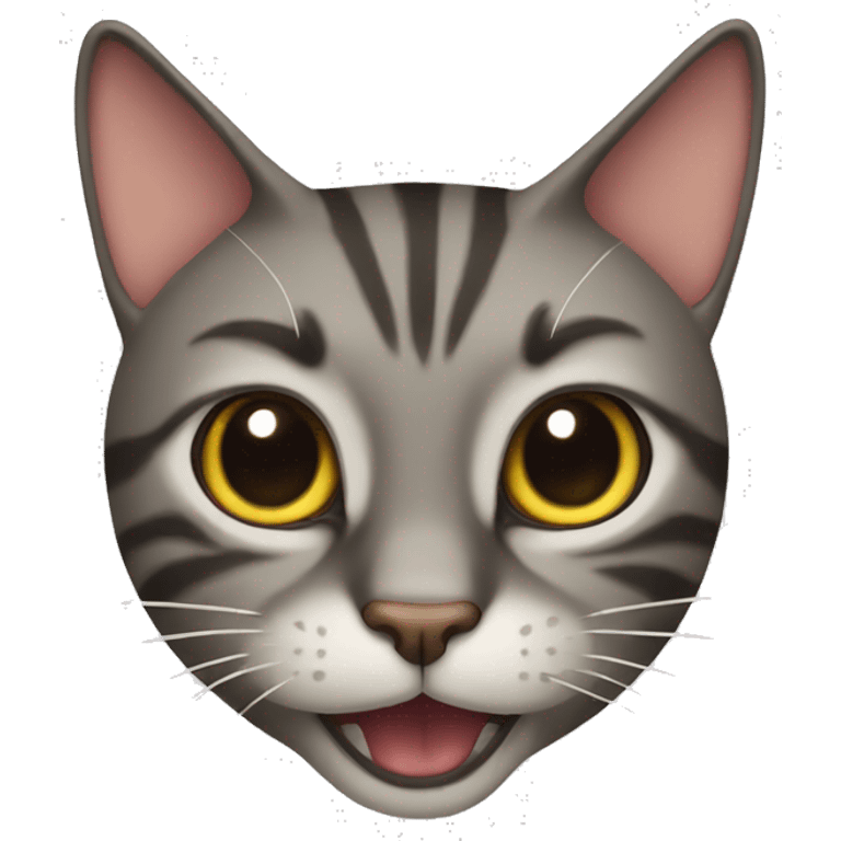 Crazy cat emoji