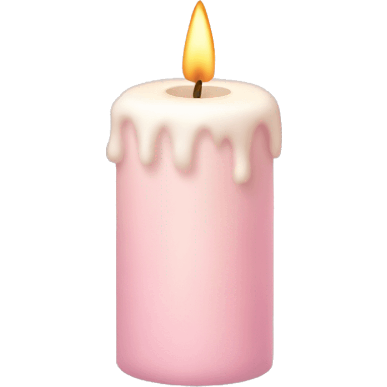 pale pink christmas candle  emoji