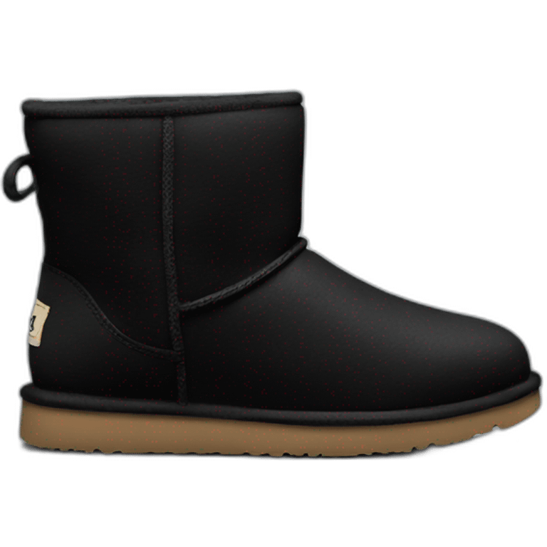 Black classic mini ugg emoji