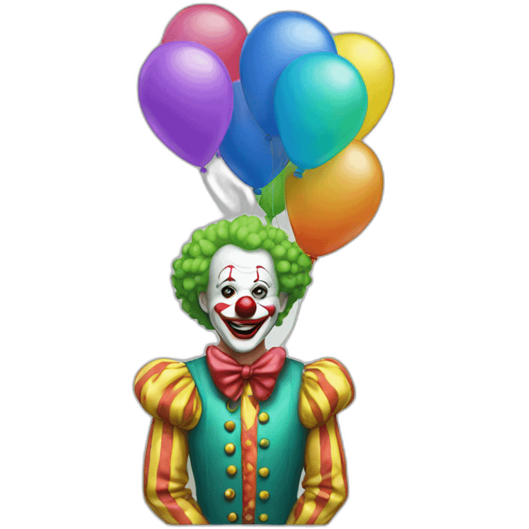 clown popping balloons emoji