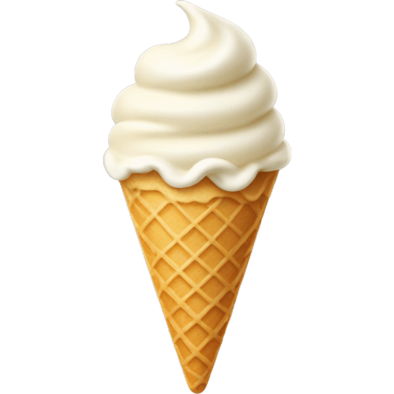 vanilla ice cream cone emoji