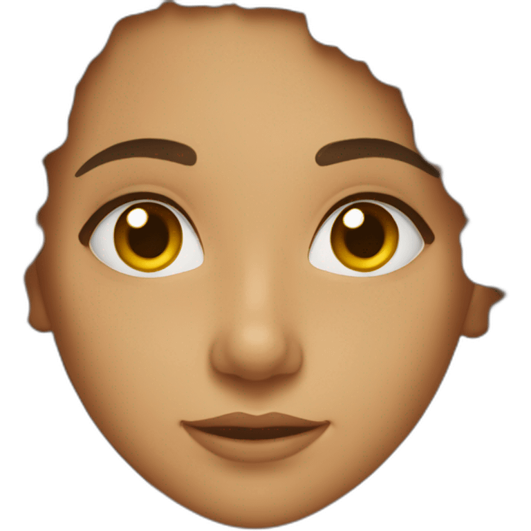 Algerian girl with curly brown hair emoji