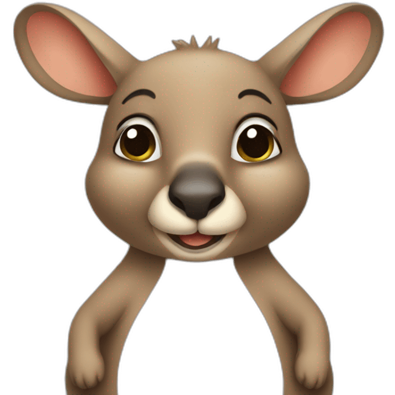 Cute little chubby Kangaroo emoji