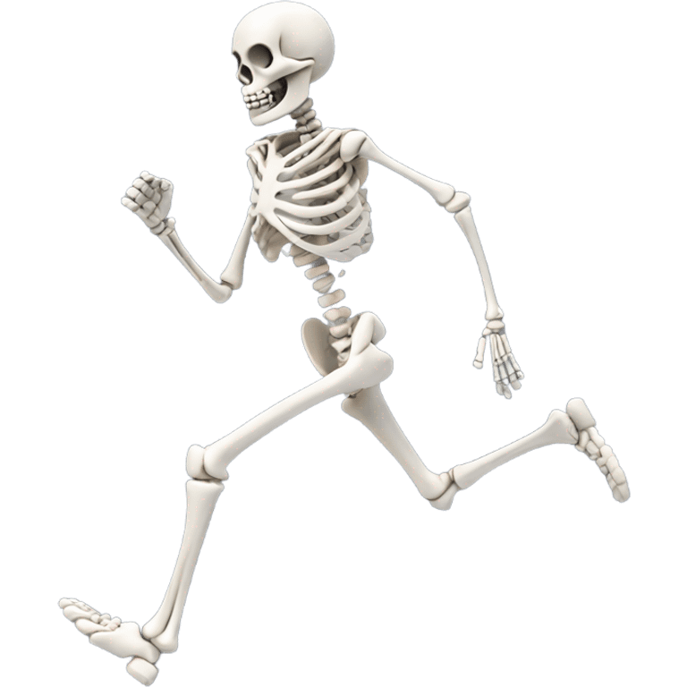 Running skeleton emoji