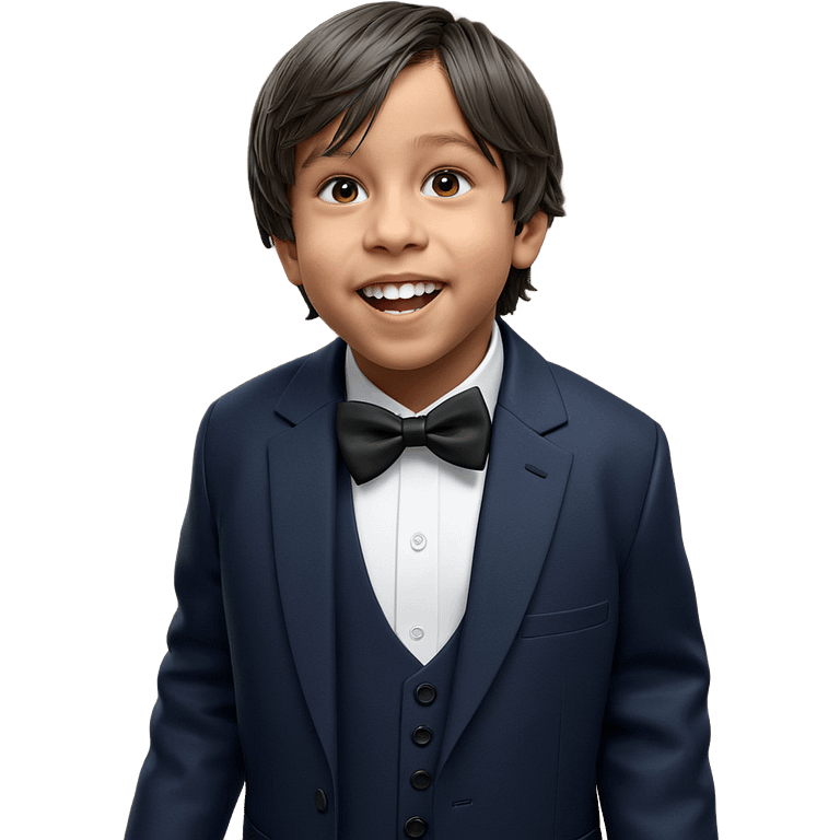 boy in formal suit with bowtie emoji