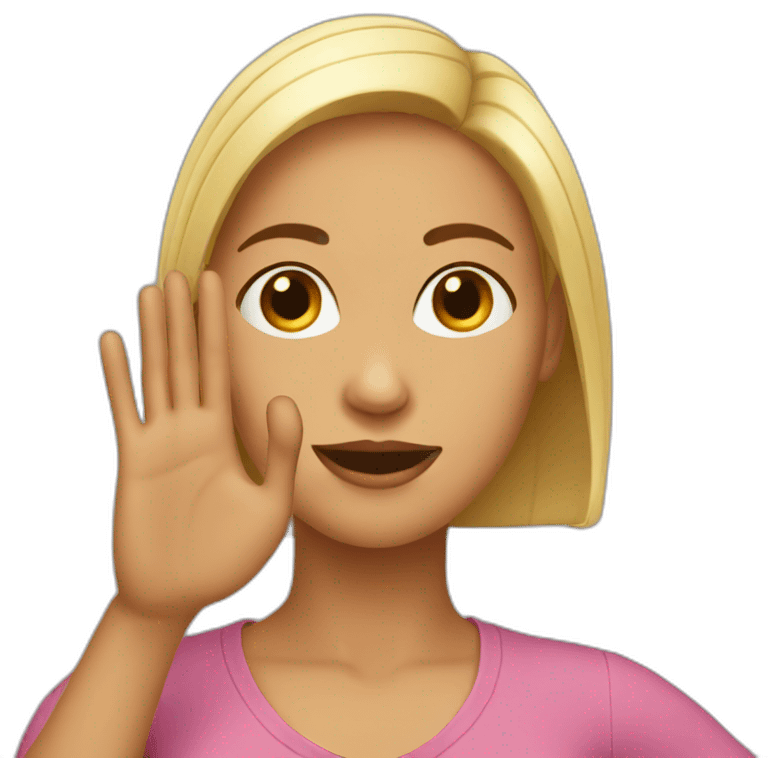 Woman doing pincha pose emoji