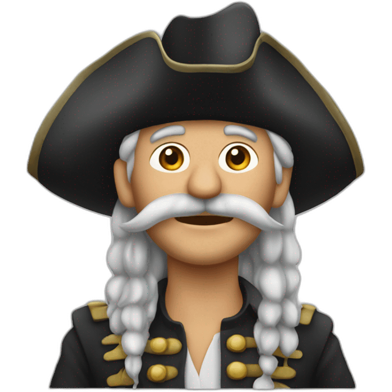 Pirata viejo con perico emoji