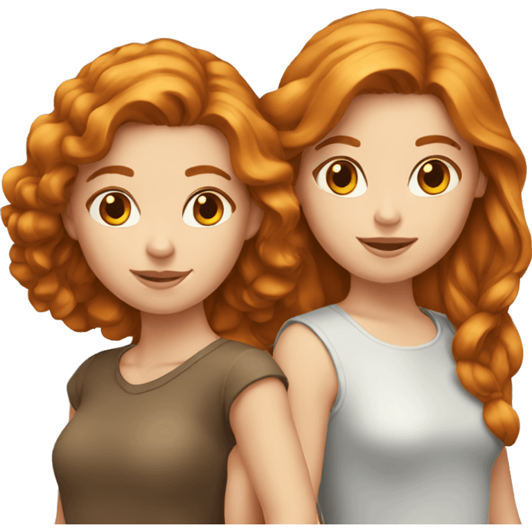 two--girls-best-friends-brownhair-ginger emoji