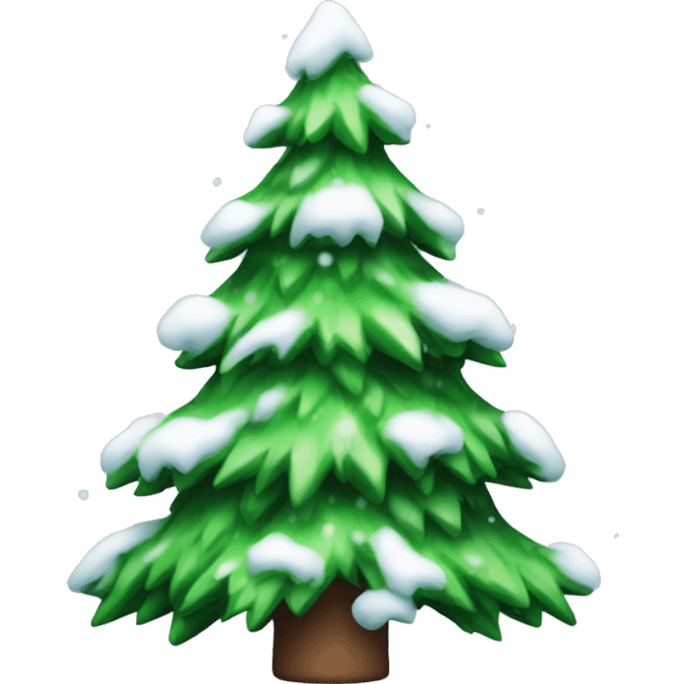 christmas tree with snow emoji