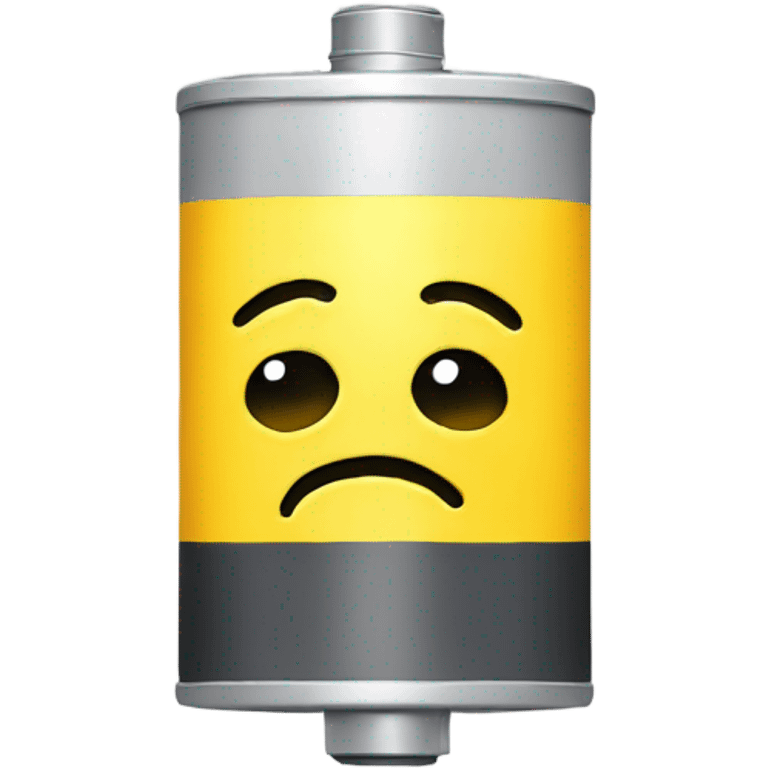 Yellow Sad battery  emoji