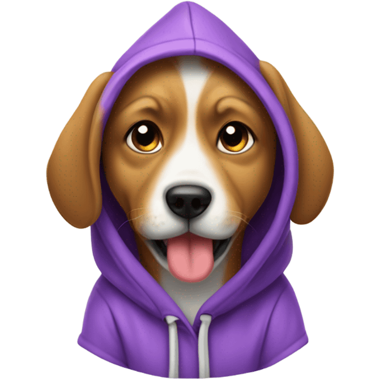 Dog wearing hoodie emoji