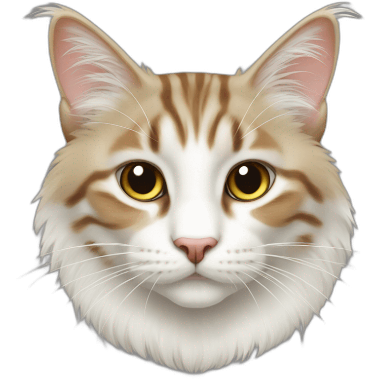 Norwayjan Forest cat white lightbrown emoji