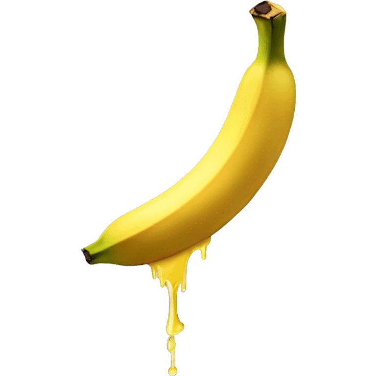 Banana with liquid dripping off the tip emoji