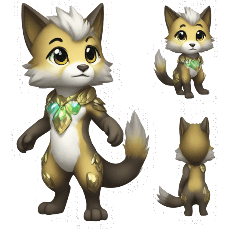 Anthro Shiny Sparkle-Chibi-style-Fur-Sona-Fakémon Full Body emoji