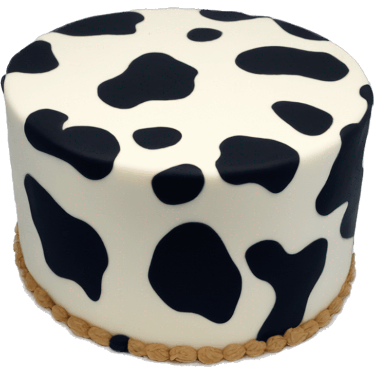 Cow print birthday cake emoji