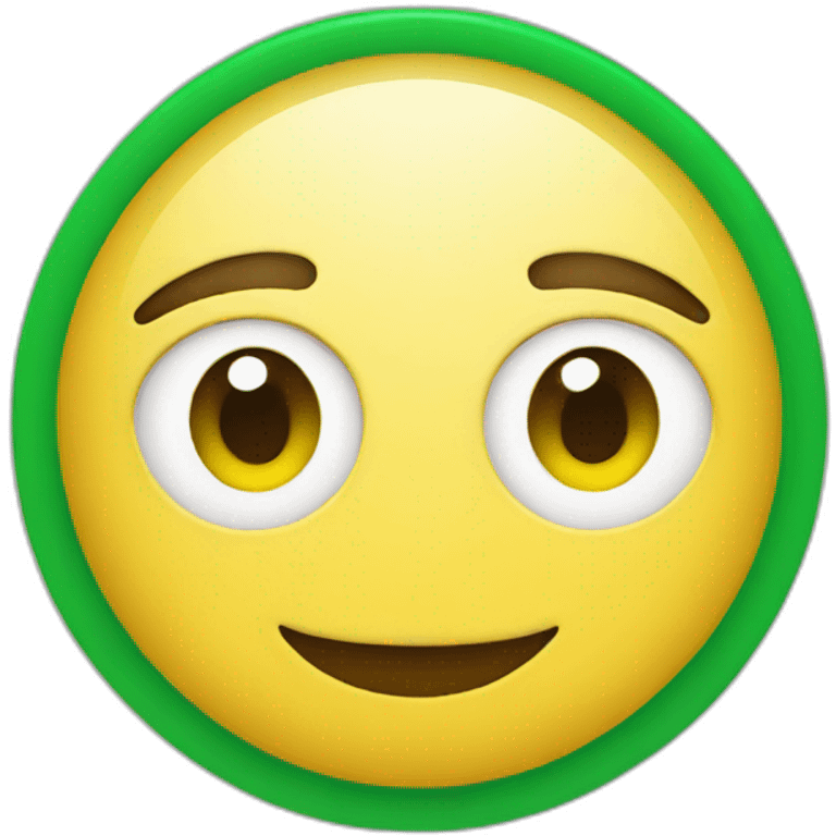 circle half yellow half green emoji