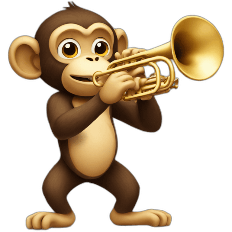 monkey playing trumpet emoji