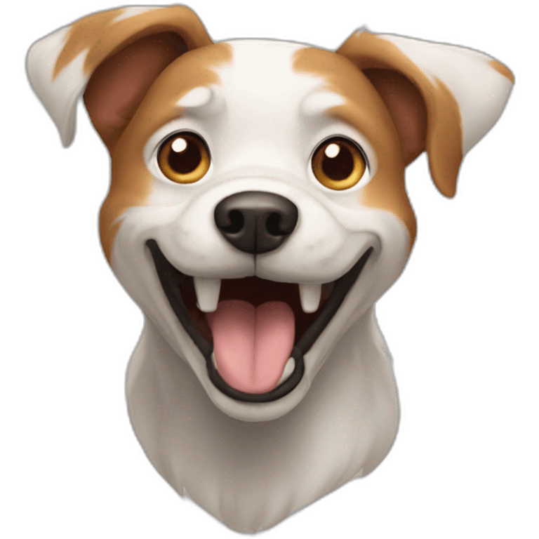 A crazy dog emoji