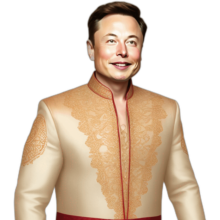 Elon Musk in Indian ethnic wear  emoji