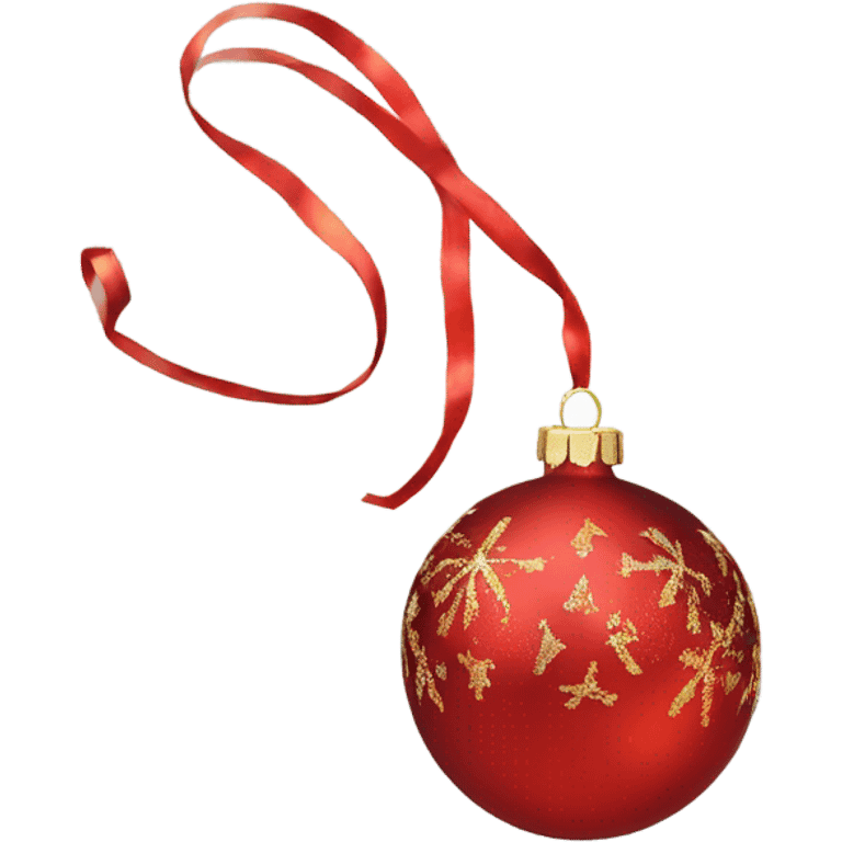 Real Red Christmas bauble emoji