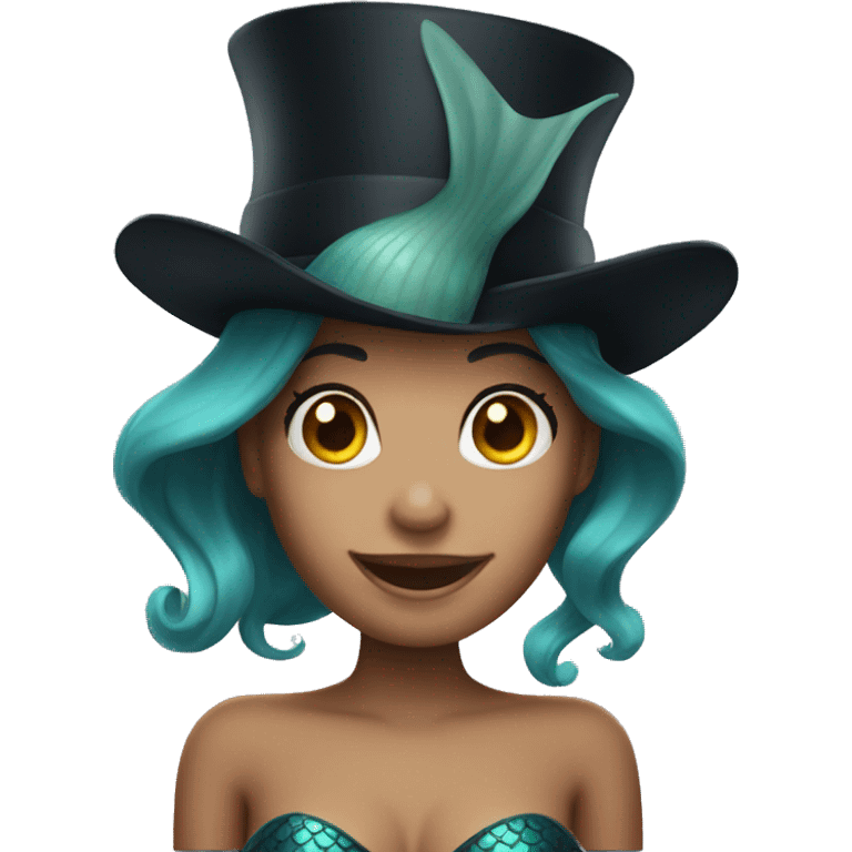 Mermaid with a top hat  emoji