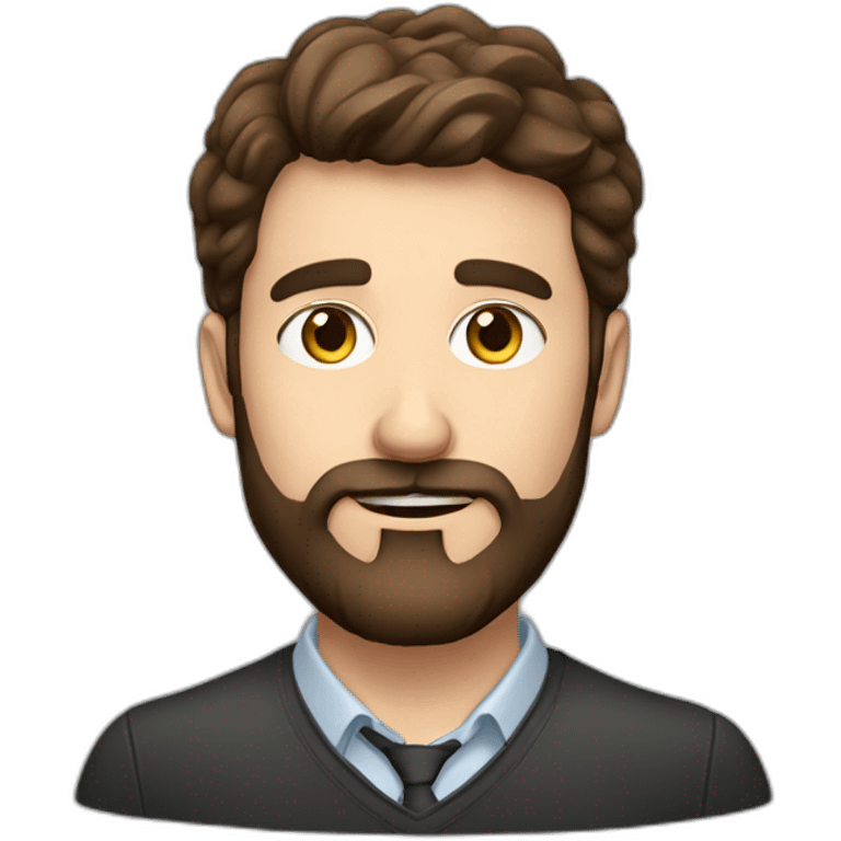 30 year old English teacher man bearded brown hair from Spain emoji