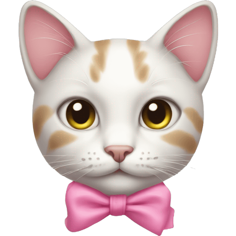 Cat with pink bow emoji