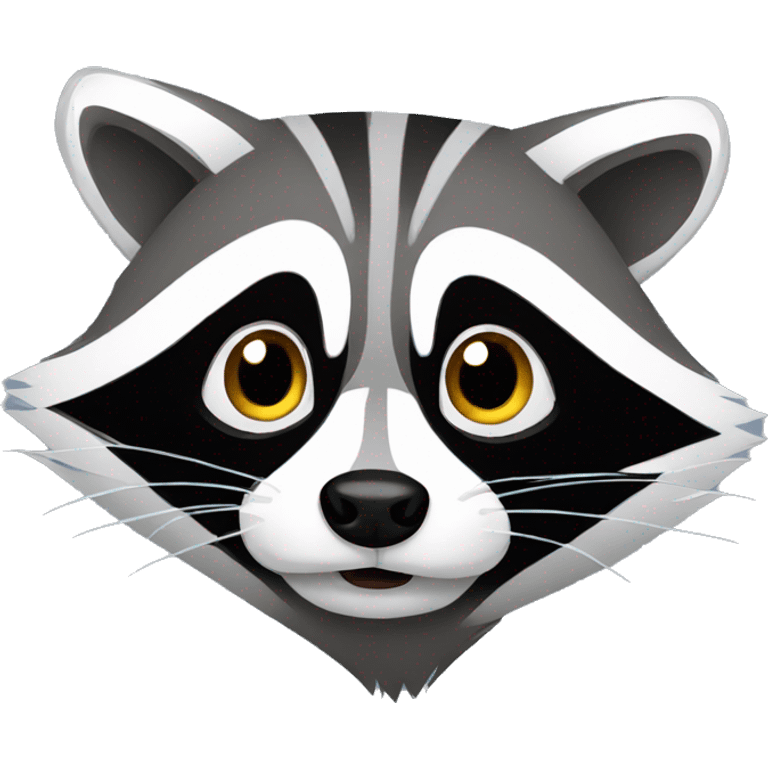 Scared raccoon emoji