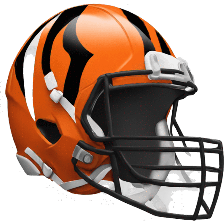 Bengals helmet white  emoji