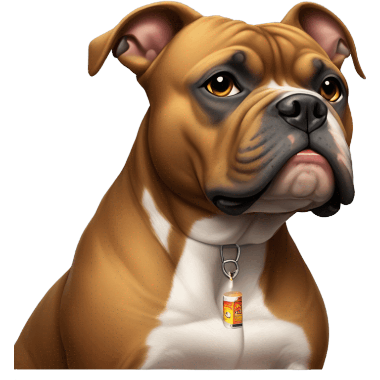 Black american bully smoking emoji